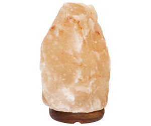 Lampada di Sale Rosa dell'Himalaya con Base in Legno – 1,5/2 Kg