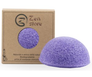 Konjac Spugna Naturale Lenitiva Viso Viola per Pelle Delicata