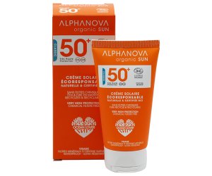 Crema solare Colorata Bio SPF 50+ - Pelle sensibile - Colorazione Chiara