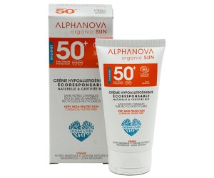 Crema Solare Viso Ipoallergenica Bio SPF 50+ Pelli sensibili