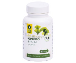 Ginkgo Brahmi con Clorella -Integratore Alimentare Funzioni Cerebrali - 60 Capsule