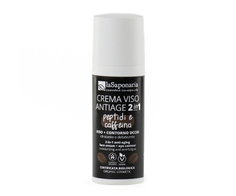 Crema viso antiage 2 in1 peptidi e caffeina