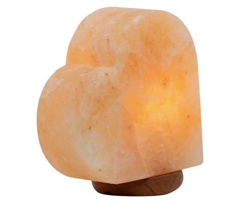 Lampada di Sale Himalayano a forma di cuore
