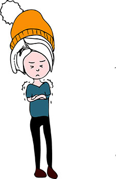 Gaia protegge i capelli dal freddo