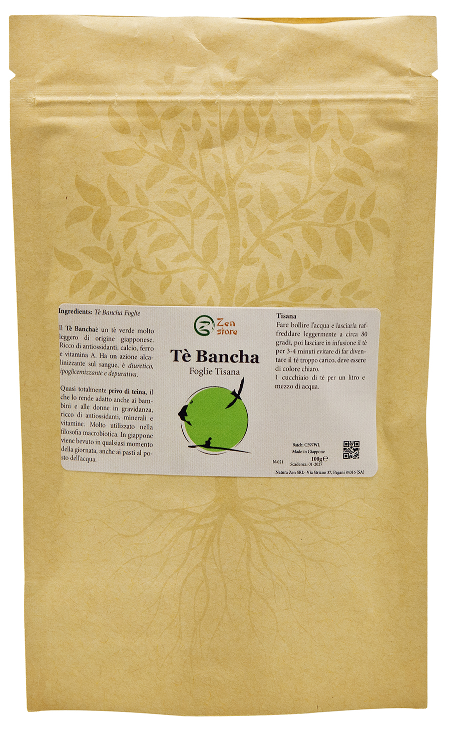 Tè Bancha biologico Ricco di antiossidanti e minerali
